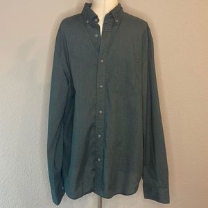 OLD NAVY slim fit dark forest green button down
